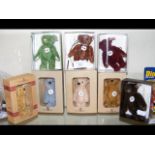 Eight miniature Steiff Club bears - boxed