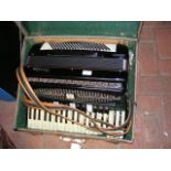 A Baile Superchampion piano accordion in carrying