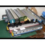 Selection of unboxed railway coaches