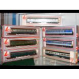 Selection of boxed Lima railway coaches