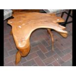 A rustic "tree" occasional table