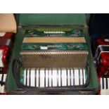 A Hohner Carmen II piano accordion