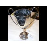 A two handled silver trophy "Isle of Wight Quality