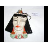 An unusual Clarice Cliff "The Egyptian Lady" wall plaque