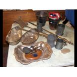 Collectable plated ware, fire irons