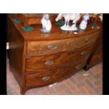 Antique bow fronted chest