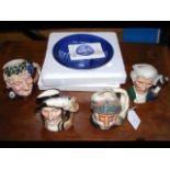 Doulton character jugs, Copenhagen plate