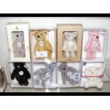 Eight miniature Steiff Club bears - boxed