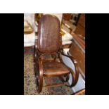 Retro bentwood style rocking chair