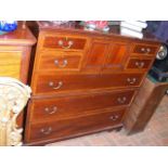 Edwardian multi-drawer chest - 122cm wide