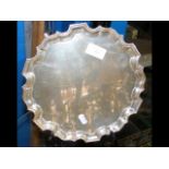 A 26cm diameter silver salver