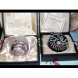 Caithness paperweight and one other - boxed