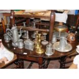 A large quantity of early pewter and other