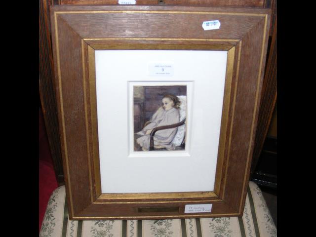 A small framed and glazed picture of 19th century