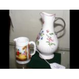Antique cream jug, together with one other