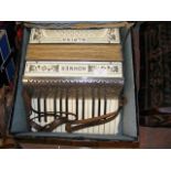 A Hohner Alpina piano accordion