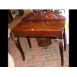 A Regency mahogany console table with shaped back