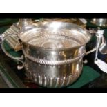 A two handled silver porringer