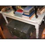 Victorian painted pine kitchen table