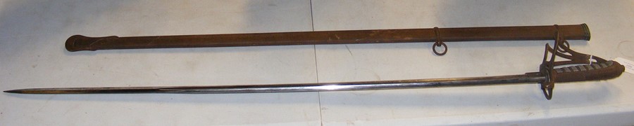 An old Officer's sword with engraved blade and met - Image 12 of 12