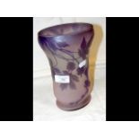 A 23cm high studio cameo vase by Weis, decorated w