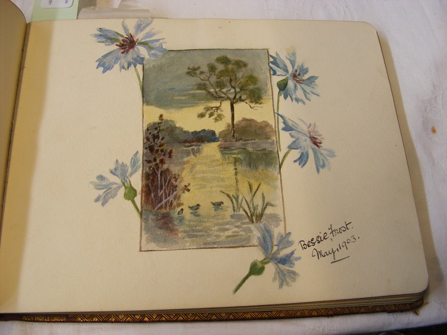 Interesting album with original watercolour and ot - Image 7 of 12