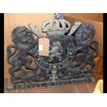 An interesting cast metal French Coat of Arms - 62cm high