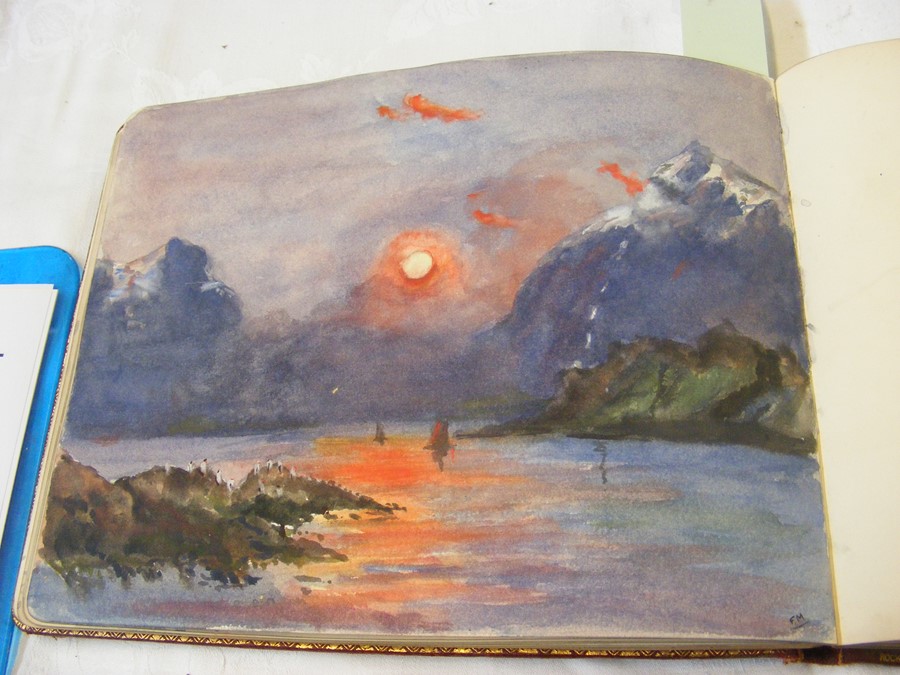 Interesting album with original watercolour and ot - Image 9 of 12