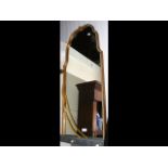 A decorative hall mirror in gilt frame - 98cm