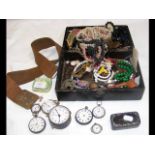 Various collectables, including pocket watches, sn