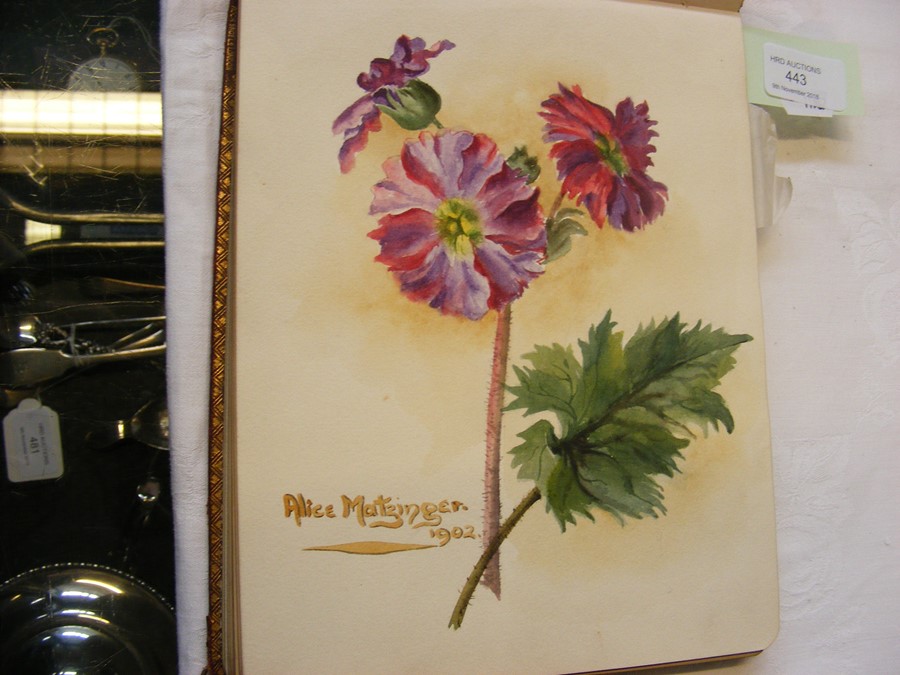 Interesting album with original watercolour and ot - Image 3 of 12