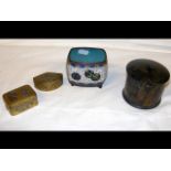 Two oriental trinket boxes and two others