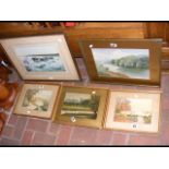 Selection of watercolours - various scenes