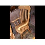 A country slat back armchair