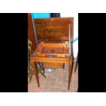 Antique worktable with fitted interior