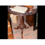 Antique carved wine table