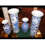 Four oriental vases