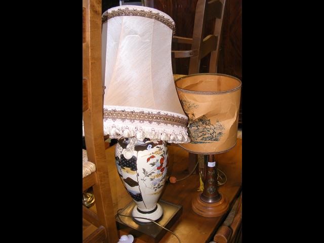 An unusual table lamp in the form of an old milita