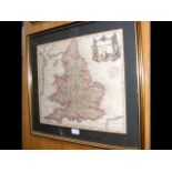 ROBERT MORDEN - an antique hand coloured map of En