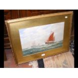 G S WALTERS - a watercolour of sailing vessel off