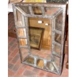 Antique style wall mirror - 84cm x 60cm