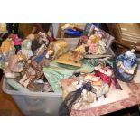 Large selection of collectable cloth dolls