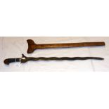 An old Middle Eastern sword with wooden scabbard -