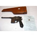 WITHDRAWN - An old Mauser semi-automatic pistol No.34798 - wit