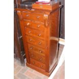 A mahogany Wellington chest