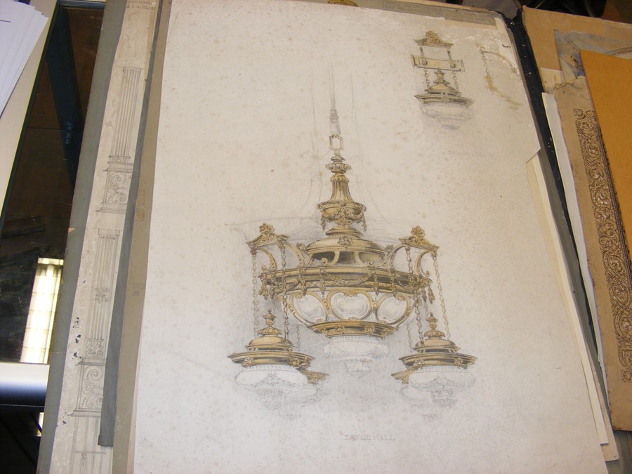 Interesting folio of original Architect's painting - Image 8 of 10