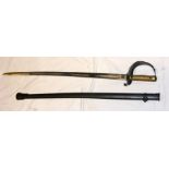 A sword with metal scabbard - 100cm long