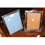 Two silver photo frames