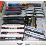 Selection of loose N gauge rolling stock, including