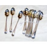 The matching set of twelve silver teaspoons - 13oz